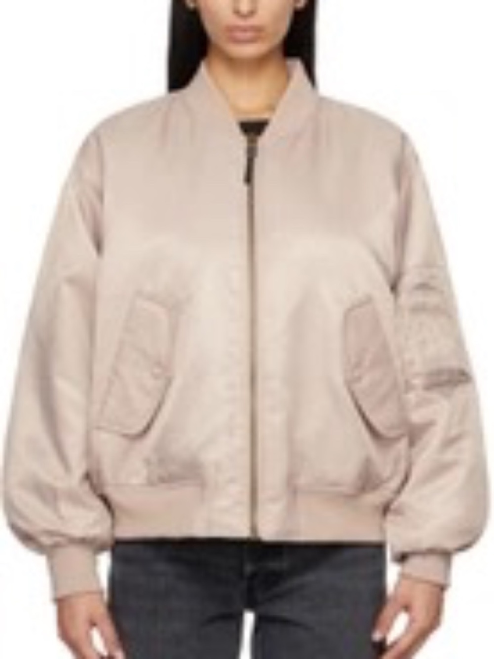 NWOT ANINE Bing Champagne Leon Bomer Jacket Coat WOmen's Size L New w/o Tag